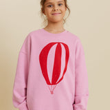 Hot Air Balloon Kid’s Sweatshirt - Pink - My Little Thieves