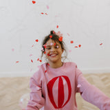 Hot Air Balloon Kid’s Sweatshirt - Pink - My Little Thieves