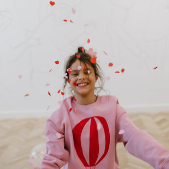 Hot Air Balloon Kid’s Sweatshirt - Pink - My Little Thieves
