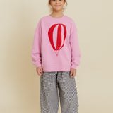 Hot Air Balloon Kid’s Sweatshirt - Pink - My Little Thieves