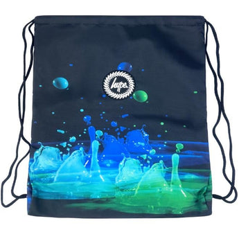 HYPE Drawstring Sports Bag - Black 3D Droplets