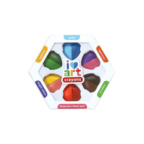 I Heart Art Erasable Crayons - Set of 6
