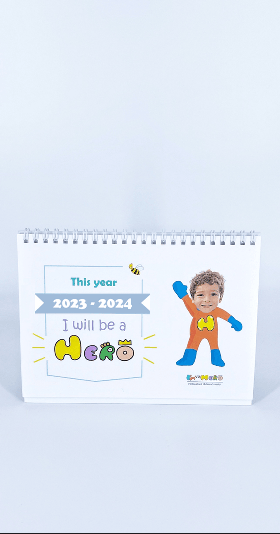 I'm a Hero Personalized Desk Academic Calendar from Sept 2023 - Aug 2024 - My Little Thieves