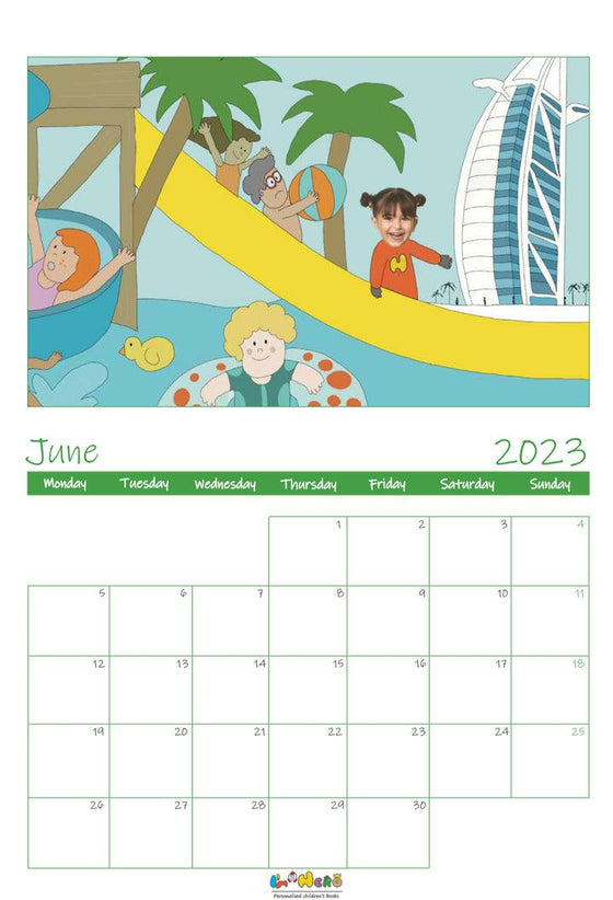 I’m a Hero Personalized Wall Academic Calendar - I’m a Hero in Dubai from Sep 23 to Aug 24 - - My Little Thieves