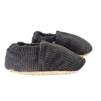 Morgedan Velvet Grey non-slip baby moccasins