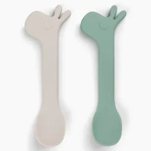 Done By Deer Silicone Baby Spoons 2-Pack, Eco-Friendly Gift Choice