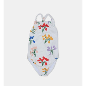 White Flower Girls One Piece Swimsuit