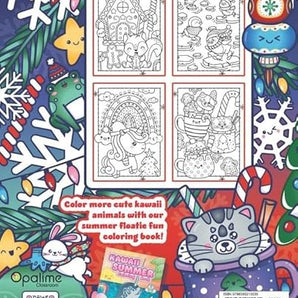 Christmas: Cute Kawaii Colouring Book For Teens And Adults Featuring Adorable Animals And Cosy Scene