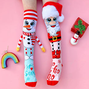 Madmia Santa And Snowman Socks-6-10 Years