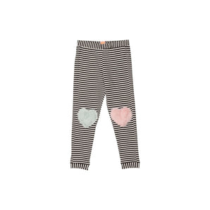 Wauw Capow Sweet Knees Striped leggings Black White Pants
