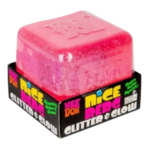 NEEDOH Nice Berg Glitter and Glow Squishy Fidget Toy Pink