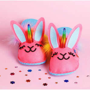 Sew Your Own Unicorn Bunny Slippers-DIY