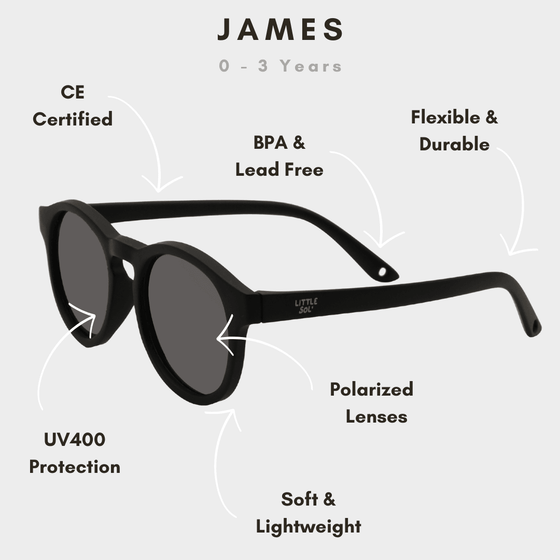 James - Black Baby Sunglasses - My Little Thieves