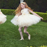 Junona Enchanting Girls Beige Occasion Dress | Kids Fashion - My Little Thieves