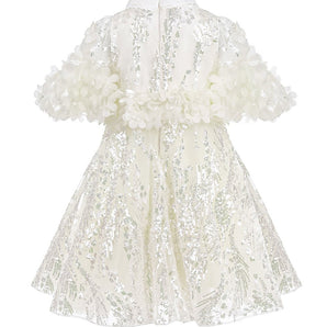 Junona Ethereal Girls Ivory Occasion Dress | Kids Fashion - My Little Thieves