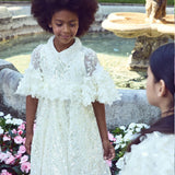 Junona Ethereal Girls Ivory Occasion Dress | Kids Fashion - My Little Thieves