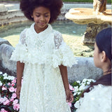Junona Ethereal Girls Ivory Occasion Dress | Kids Fashion - My Little Thieves