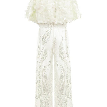 Junona Girls Ivory Occasion Jumpsuit | Kids Fashion - My Little Thieves