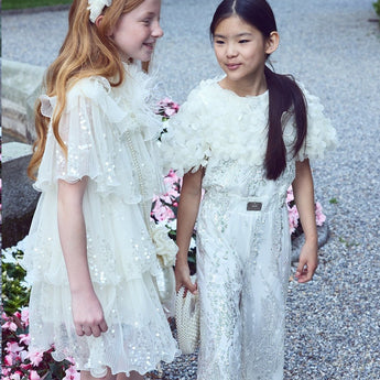 Junona Girls Ivory Occasion Jumpsuit | Kids Fashion - My Little Thieves