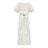 Junona Girls Ivory Occasion Jumpsuit | Kids Fashion - My Little Thieves