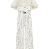 Junona Girls Ivory Occasion Jumpsuit | Kids Fashion - My Little Thieves