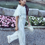 Junona Girls Ivory Occasion Jumpsuit | Kids Fashion - My Little Thieves