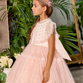 Junona Pink Tulle Dress | Girls Occasion Fashion - My Little Thieves