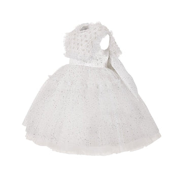 Junona White Tulle Girls Occasion Dress | Kids Fashion - My Little Thieves
