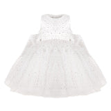 Junona White Tulle Girls Occasion Dress | Kids Fashion - My Little Thieves