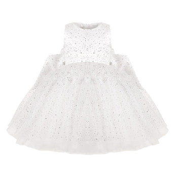 Junona White Tulle Girls Occasion Dress | Kids Fashion - My Little Thieves