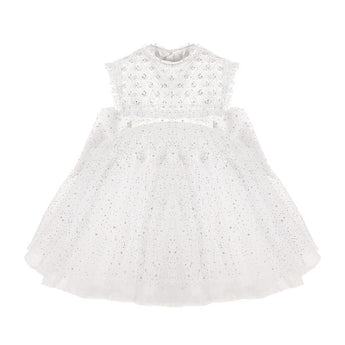 Junona White Tulle Girls Occasion Dress | Kids Fashion - My Little Thieves