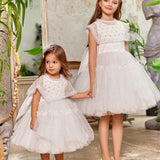 Junona White Tulle Girls Occasion Dress | Kids Fashion - My Little Thieves