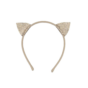 Luciole Et Petit Pois Cat Gold Glitter Hair Band | Sparkly Kids Accessory - My Little Thieves
