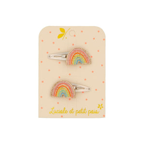 Luciole Et Petit Pois Chic Handmade Rainbow Hair Clips Vibrant & Eco Friendly | Hair Accessories - My Little Thieves