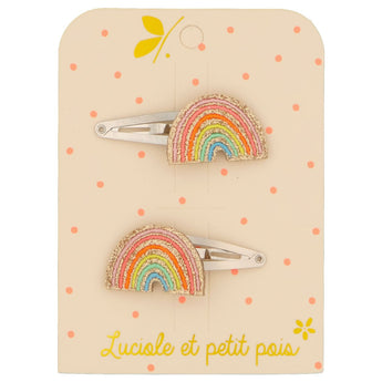 Luciole Et Petit Pois Chic Handmade Rainbow Hair Clips Vibrant & Eco Friendly | Hair Accessories - My Little Thieves