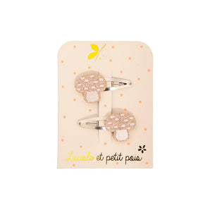 Luciole Et Petit Pois Chic Mushroom Hair Clips Whimsical & Eco Friendly | Hair Accessories - My Little Thieves