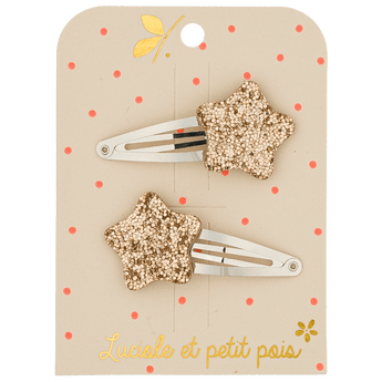 Luciole Et Petit Pois Kids Star Gold Clips | Charming Toddler Accessory - My Little Thieves