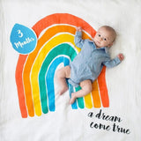 Lulujo Baby's First Year Milestone Blanket & Cards Set | Premium Muslin Gift - My Little Thieves