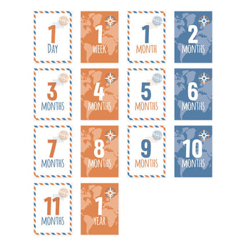 Lulujo Baby's First Year Milestone Blanket & Cards Set | Premium Muslin Gift - My Little Thieves