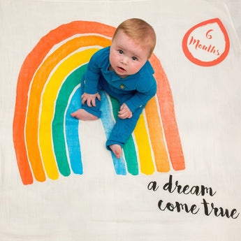Lulujo Baby's First Year Milestone Blanket & Cards Set | Premium Muslin Gift - My Little Thieves