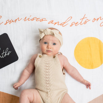 Lulujo Baby's First Year Milestone Blanket & Cards Set | Premium Muslin Gift - My Little Thieves