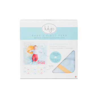 Lulujo Baby's First Year Milestone Blanket & Cards Set | Premium Muslin Gift - My Little Thieves