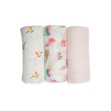 Lulujo Bamboo Muslin Swaddle Blankets 3 Pack | Silky Soft 70% Bamboo Viscose - My Little Thieves