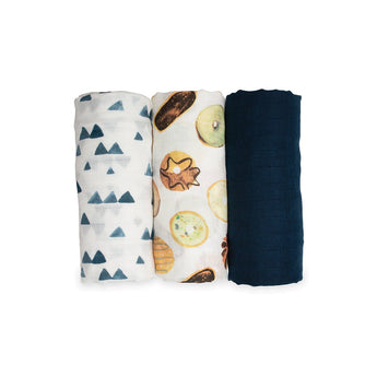 Lulujo Bamboo Muslin Swaddle Blankets 3 Pack | Silky Soft 70% Bamboo Viscose - My Little Thieves
