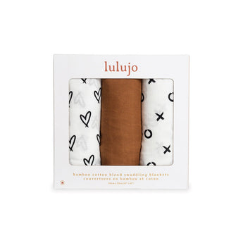 Lulujo Bamboo Muslin Swaddle Blankets 3 Pack | Silky Soft 70% Bamboo Viscose - My Little Thieves