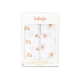 Lulujo Cotton Muslin Swaddles 2 Pack | Ultra Soft Breathable Baby Blankets - My Little Thieves