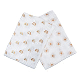 Lulujo Cotton Muslin Swaddles 2 Pack | Ultra Soft Breathable Baby Blankets - My Little Thieves