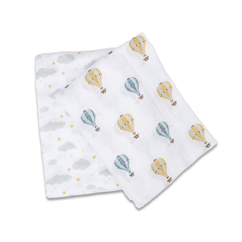 Lulujo Cotton Muslin Swaddles 2 Pack | Ultra Soft Breathable Baby Blankets - My Little Thieves