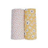 Lulujo Cotton Muslin Swaddles 2 Pack | Ultra Soft Breathable Baby Blankets - My Little Thieves