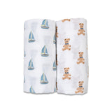 Lulujo Cotton Muslin Swaddles 2 Pack | Ultra Soft Breathable Baby Blankets - My Little Thieves